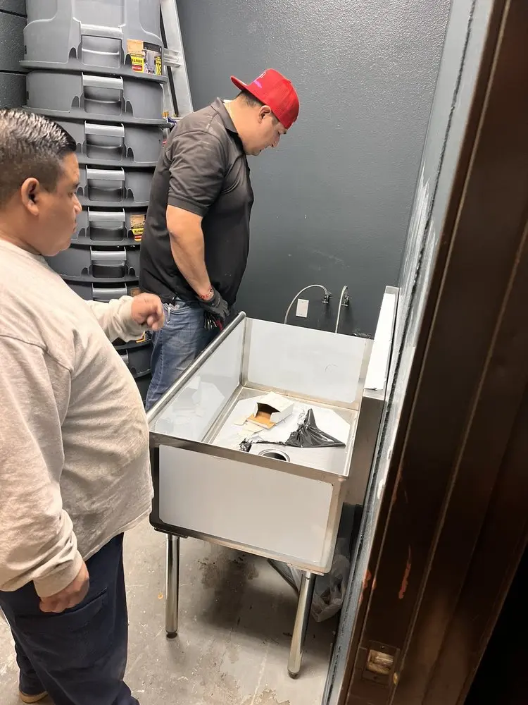 Commercial plumbing and sink installation in Crystal Beach